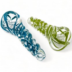 3" Twist and Blaze The Spiral Art Hand Pipe - 2ct [RKD86]
